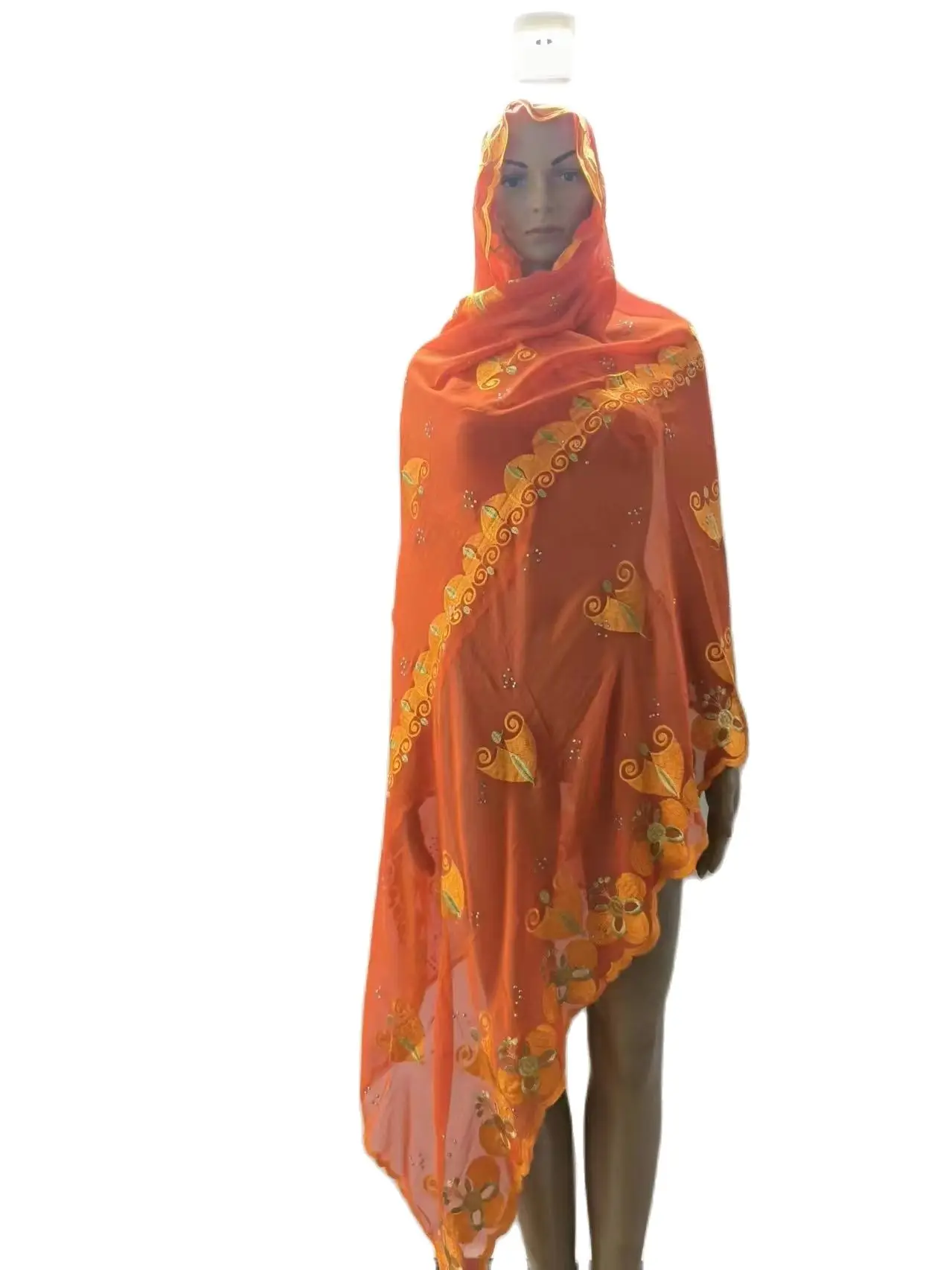 more cheap New Dubai Scarf For Muslim Women African Cotton Hijab Islam Hijab Pashmina Turban Headscarf Embroidery Shawls