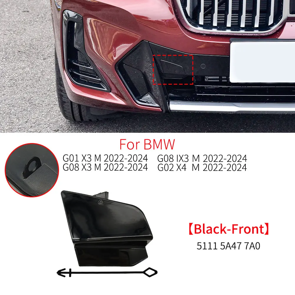 Tow Hook Cover For BMW G01 G02 M-Sport X3 X4 2018-2024 Front Bumper Tow - View #5