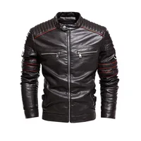 Winter Fur Street Fashion Design Zipper Leather Jacket 2