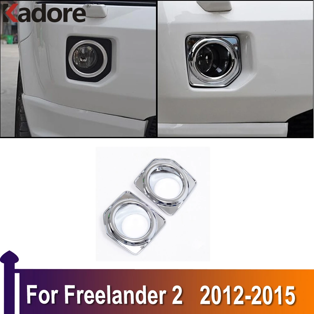 

For Freelander 2 2012 2013 2014 2015 Chrome Front Foglight Cover Fog Lights Lamp Bezel Trim Protect Car Accessories