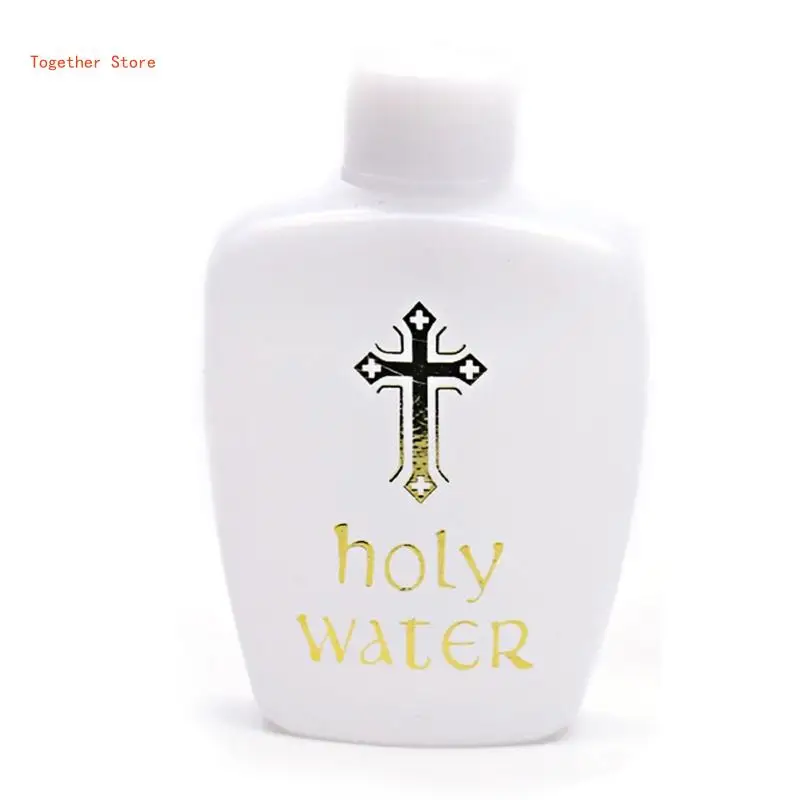 Catholic Bottle Empty Holy Water Bottles 60ml Catholic Christian Holy Water Bottle Gold for Cross Holds Lourdes 6XDD holy water bottle