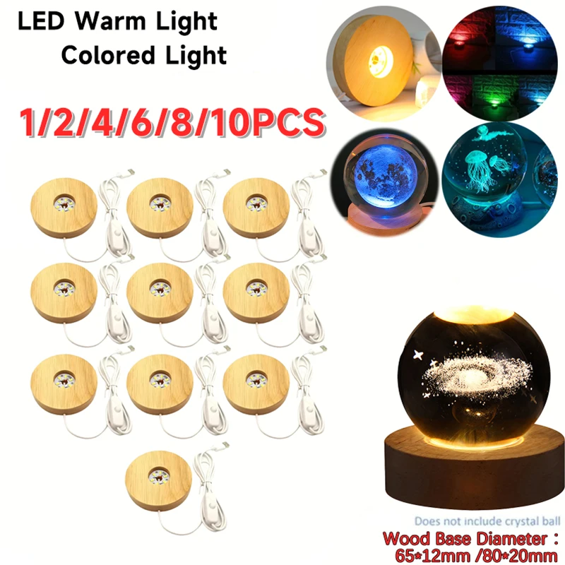 Base LED rettangolare in legno massello di faggio per lampada da lettera in resina Base per display in legno artistico in resina di vetro acrilico Supporto a LED Dropship  39