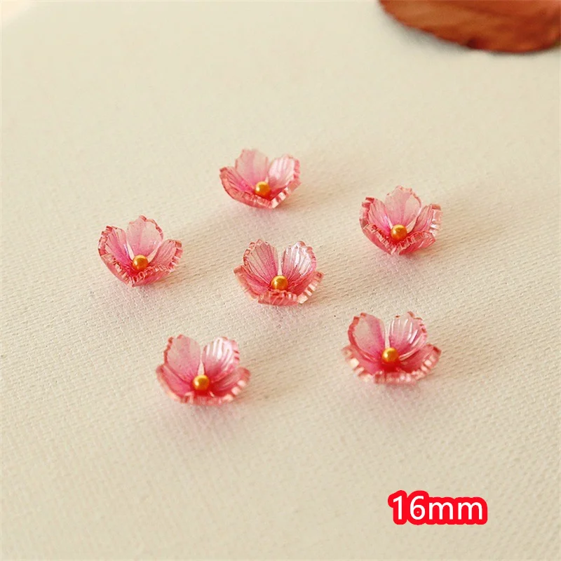 Großhandel 50 teile/los Farbdruck Cartoon Blumen/Lotus blattform Acryl perlen DIY Schmuck Kleidungs stück Zubehör – Detail 8