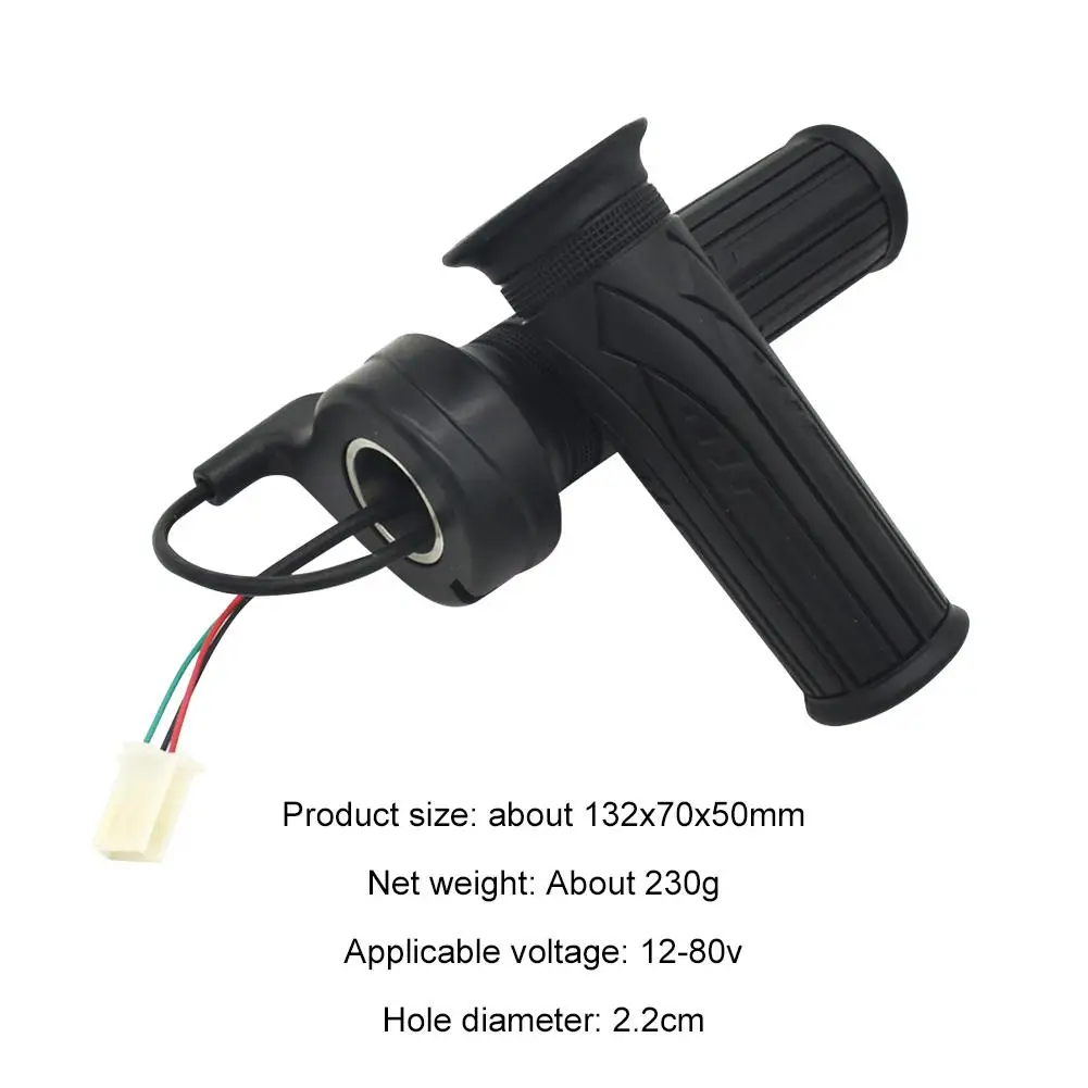 Electric Bike Throttle 1 Pair 12-72v Accelerator Handle Twist Grip Replacement Parts