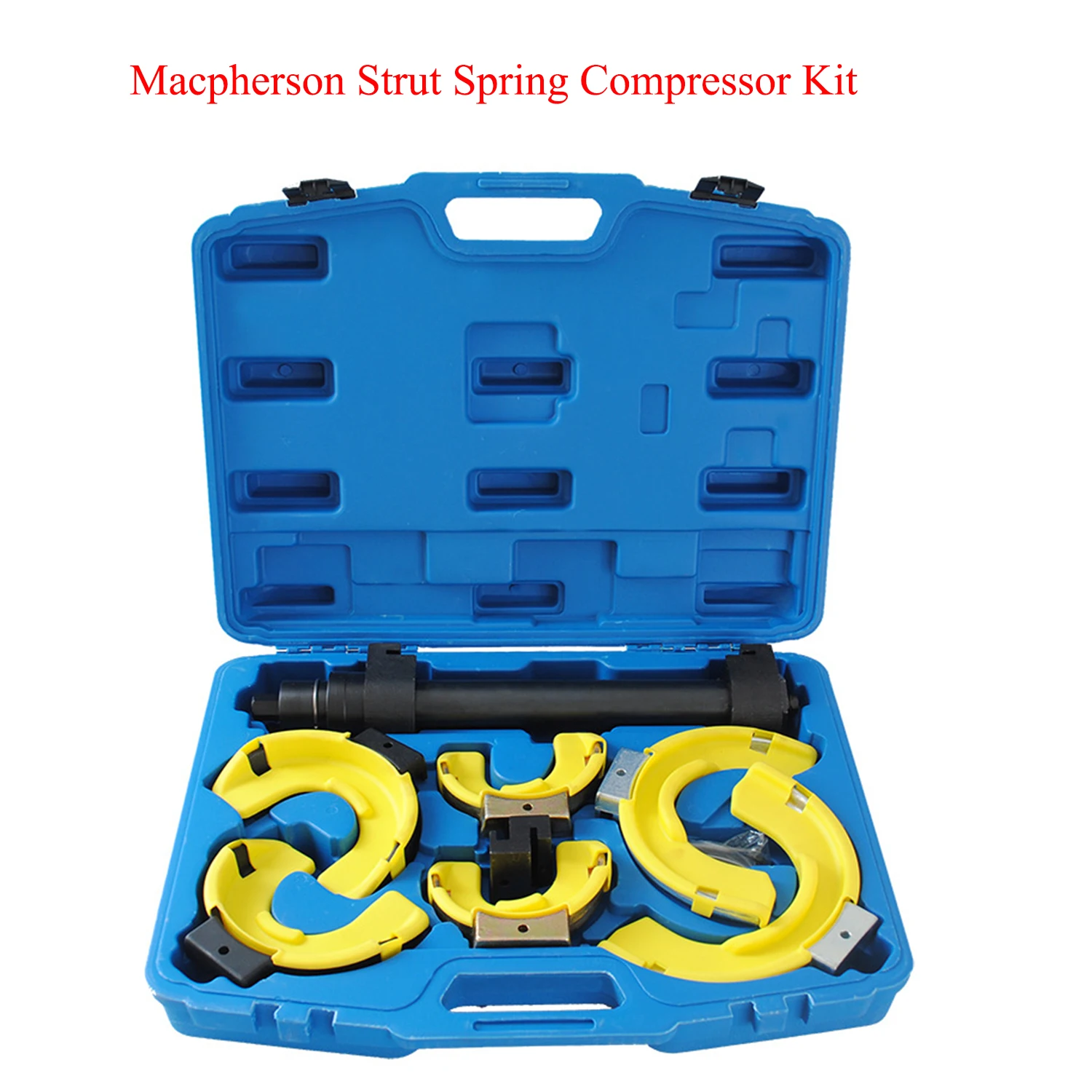 

Macpherson Strut Spring Compressor Kit Universal Interchangeable Fork Coil Extractor Tool Set