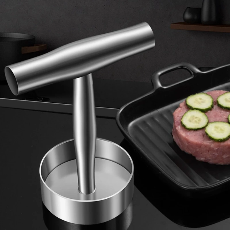 304 Stainless Steel Hamburger Meat Cake Press Burger Patty Maker Mold Manual Cake Beef Pork Rice Press Grill Meat Tools Durable