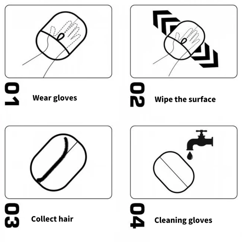 MultiPurpose Double Side Pet Gloves for Grooming and Home Cleanliness Hair Removal Brush Gloves for Clothes Hair Remove D2RD