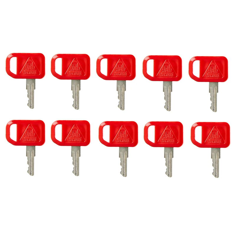 JDR Key For John Deere (Set of 10) Excavator Fit All Graders Dozers Skid Steer AR51481 heavy equipment ignition key