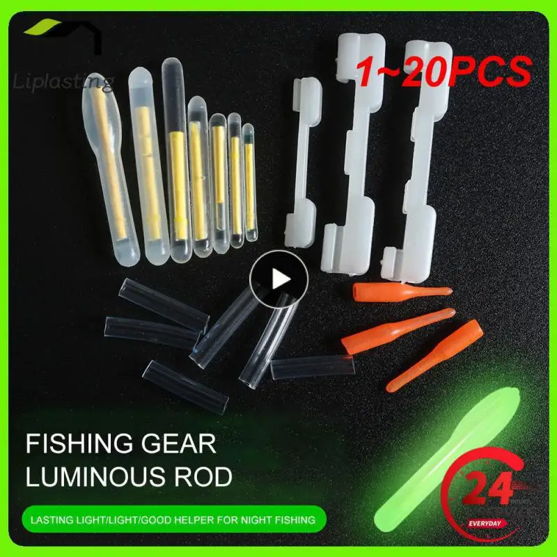 1~20PCS lot 2.2-4.5mm Light Night Fishing Float Rod Lights Dark Glow Stick  Fishing Accessories Fluorescent Lightstick - AliExpress