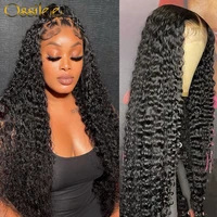 Perruque Lace Closure Wig Remy Naturelle, Cheveux Bouclés, Deep Wave, 4x4, 13x4, 13x6, Transparent HD 1
