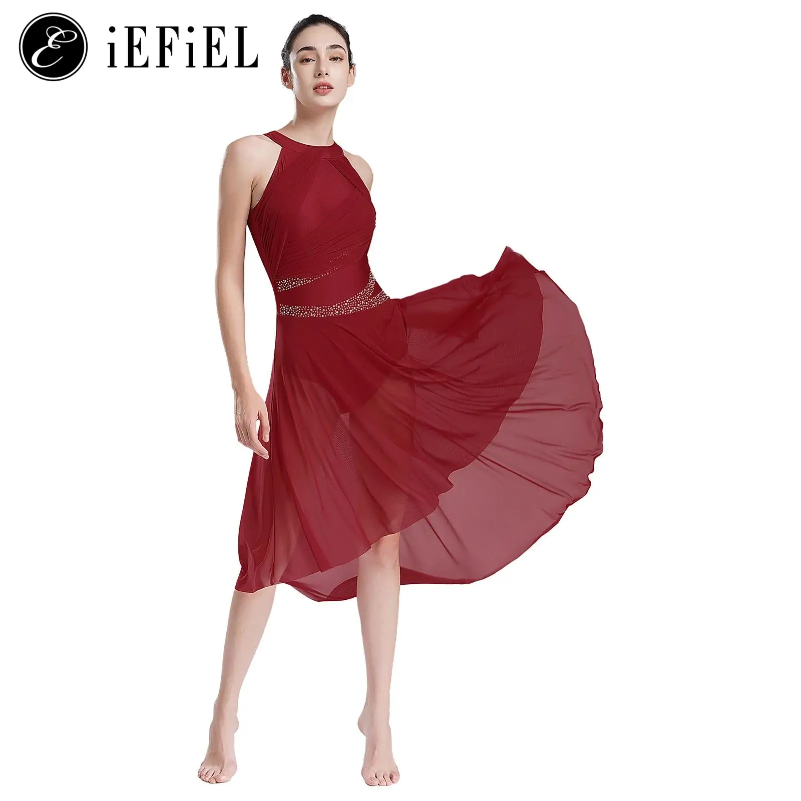 ROYAL SMEELA Robe Latine à Frange pour Femme - Costume de Danse Salsa, Tango, Rumba, Samba avec Strass - Tenue de Compétition Adulte - Vert