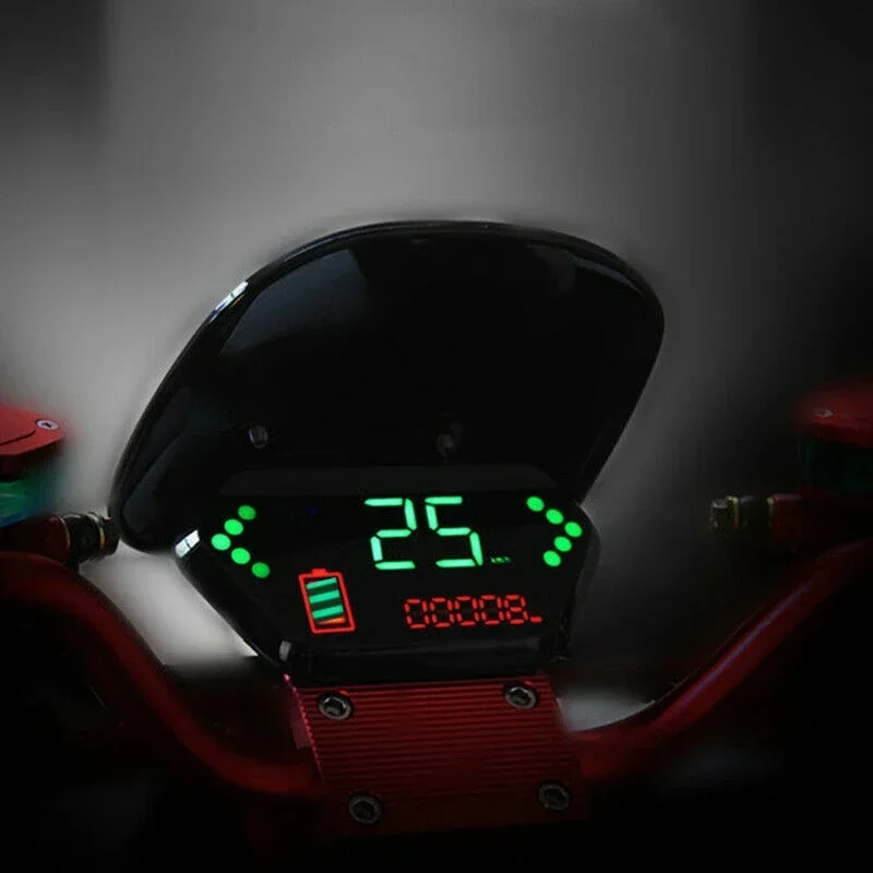 48V / 60V Motorcycle Odometer Digital LCD Display Tachometer LCD Speedometer for Electric Motorcycle