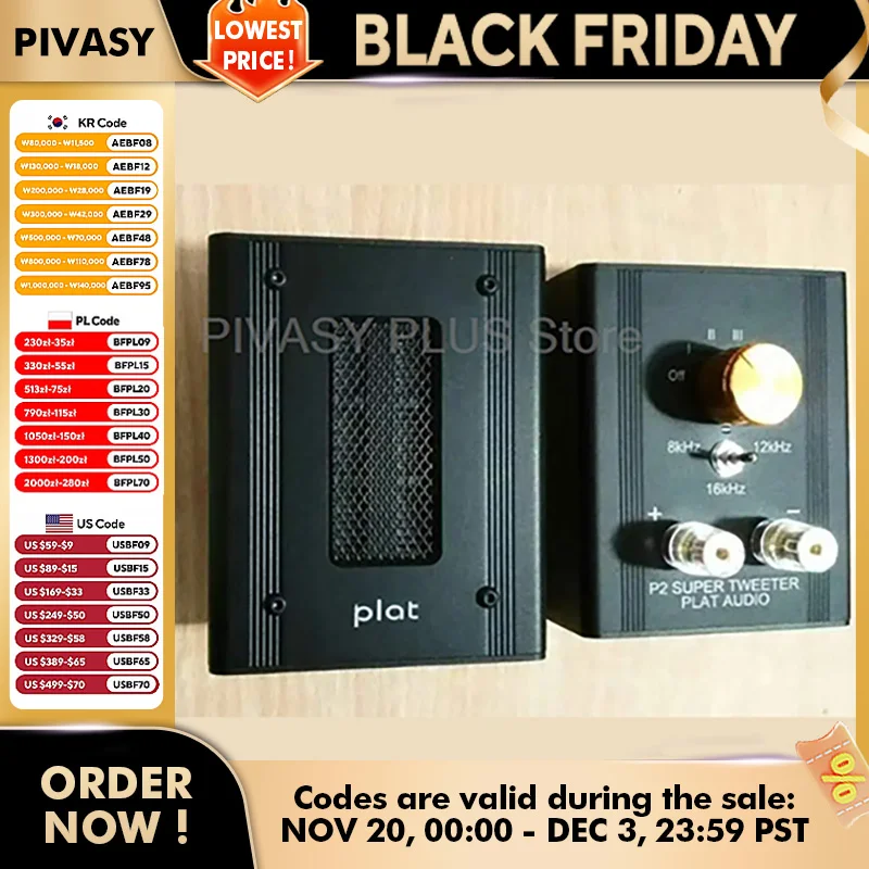 80W Super Tweeter Speaker 40KHz Ultra High Frequency Sound Box 6um AL Diaphragm Audio 15 Band Adjustable For Home System Upgrade