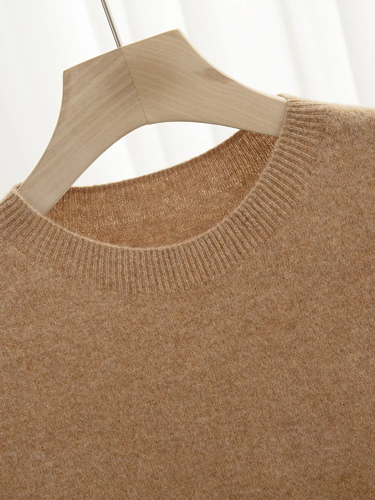 Men Classical T-shirt 100% Merino Wool Sweater O-neck Short Sleeve Pullover Smart Casual Basic Clothing Cashmere Knitwear Tops