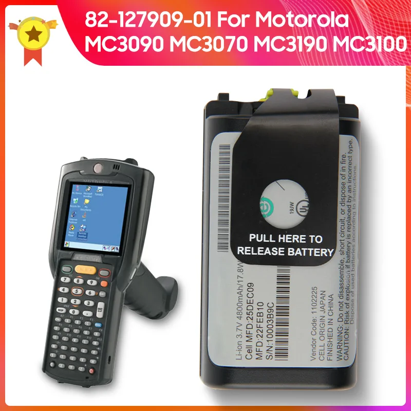 New Battery 82-127909-01 for Motorola MC3190 MC3090 MC3100 MC3070 Replacement Mobile Computer 4800mAh