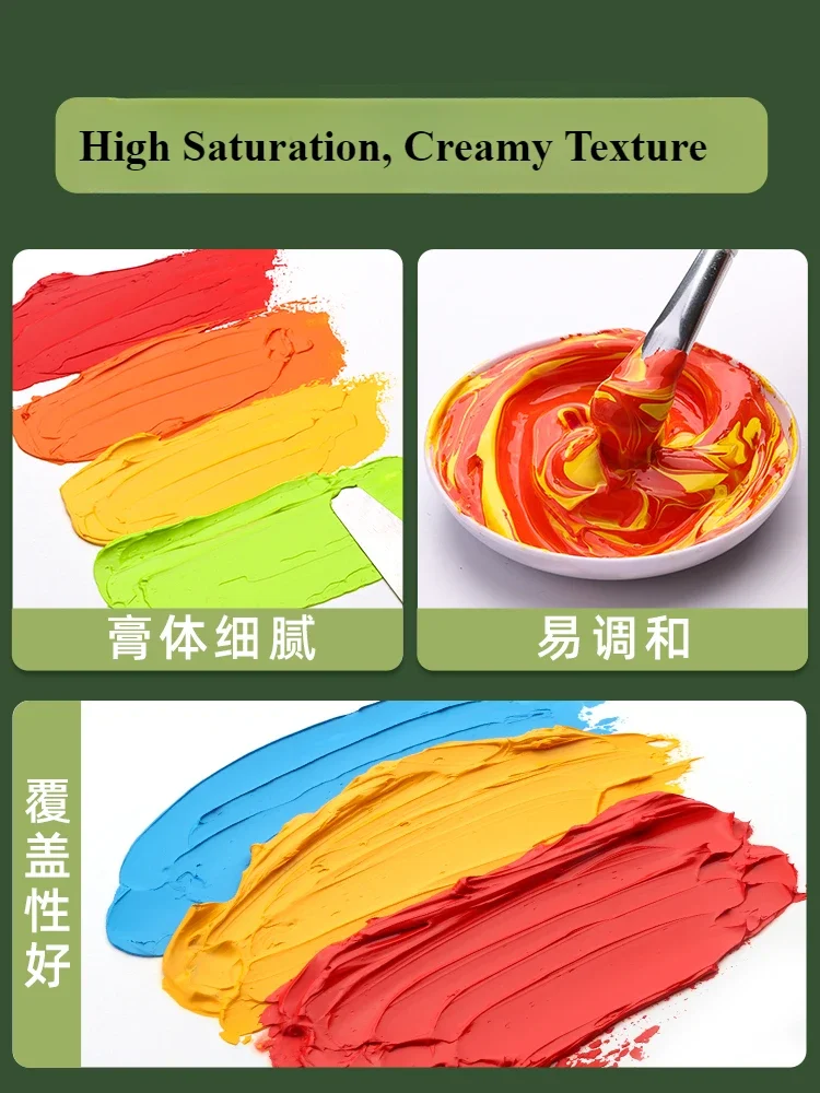 170ml Oil Paint Non-Toxic Mixable for Canvas Painting Artist Beginners DIY Art Supplies oil paint