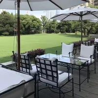 Outdoor Open-air Wrought Iron Sofa Nordic Simple Garden Furniture Sets Leisure Sofa Villa Pavilion Patio Rainproof Table Chairs 4