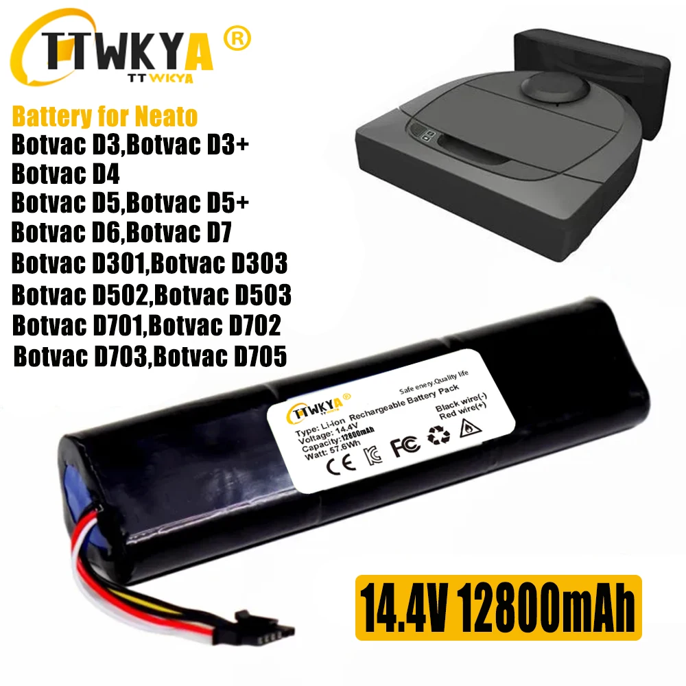 

Replacement Battery for Neato Botvac Connected,D3,D3+,D4,D5,D5+,D6, D7 Robotic Vacuum Cleaners,Part Number: 945-0225/205-0011