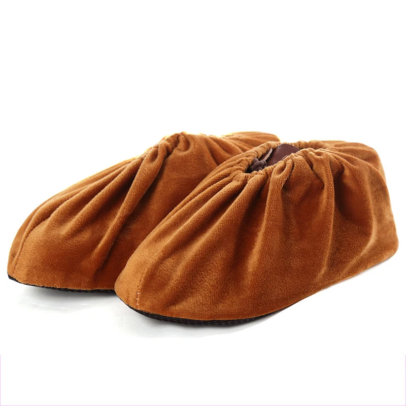 Shoe covers Winter Flannel Shoes Covers Household Reusable Thick Non-slip Indoor Foot Cover Dust Shoes Covers Case Solid Soft Comfort Adult