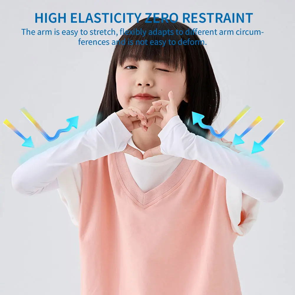 Summer Cooling Arm Guard Sleeves - UV Protection for Kids, Outdoor Sports & Activities