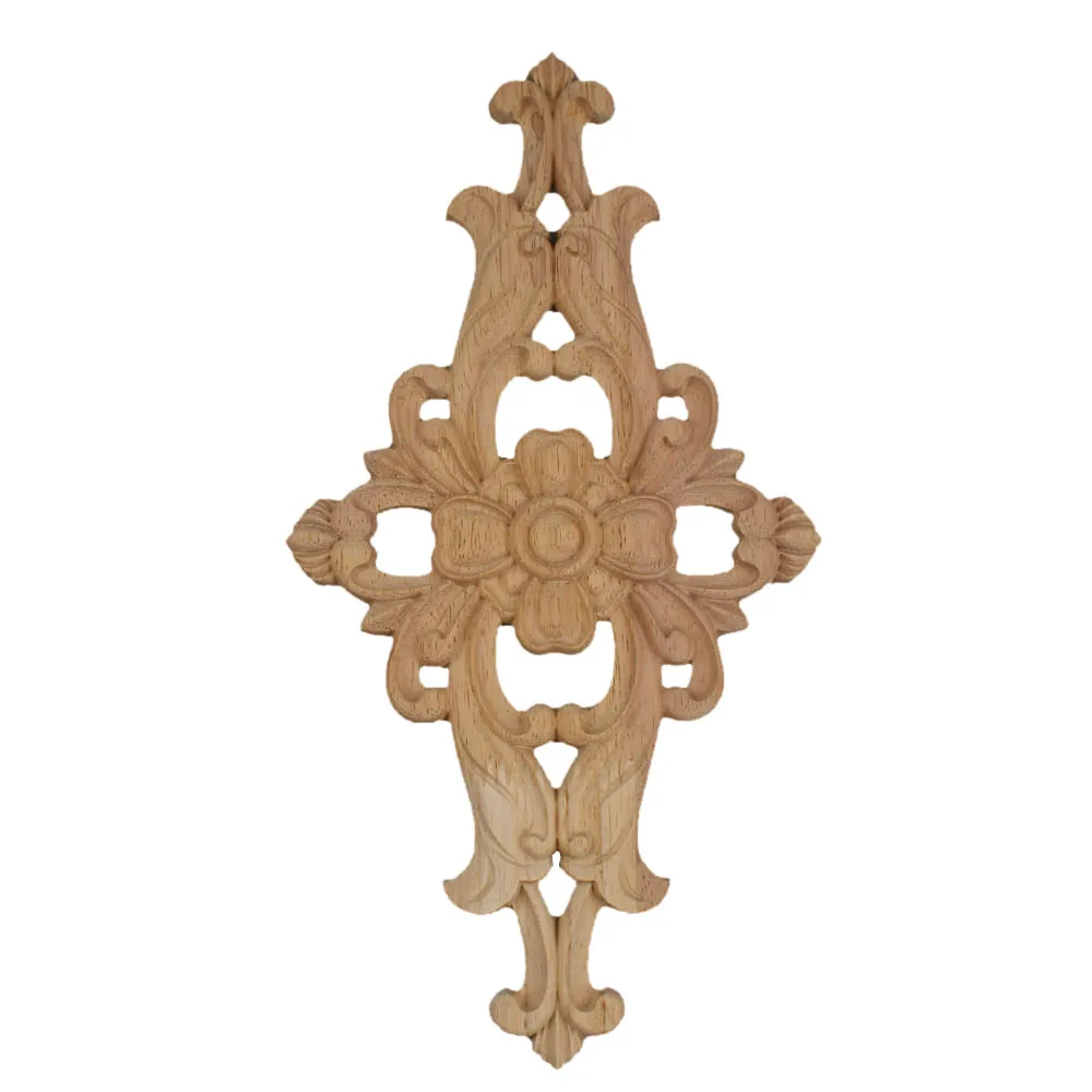 Figurine Di Legno Intagliate In Legno Floreale Artigianato Appliques Telaio Porta A Parete Mobili Intaglio Del Legno Decorazioni Per La Casa Decorativ