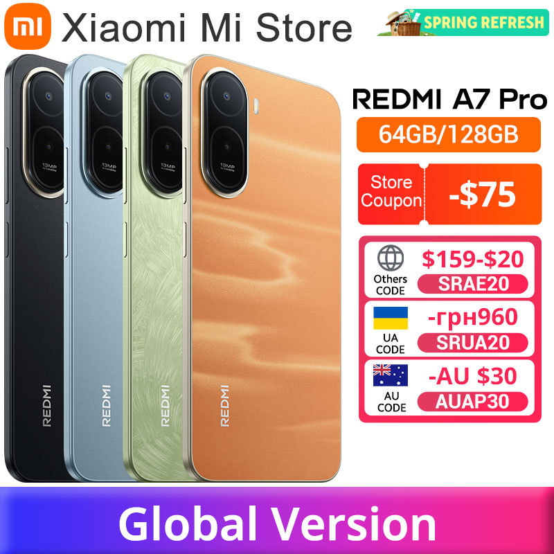  Global Version Xiaomi Redmi A7 Pro Smartphone 6.9" Xiaomi HyperOS 13MP camera 6000mAh (typ) Powerful octa-core processor 