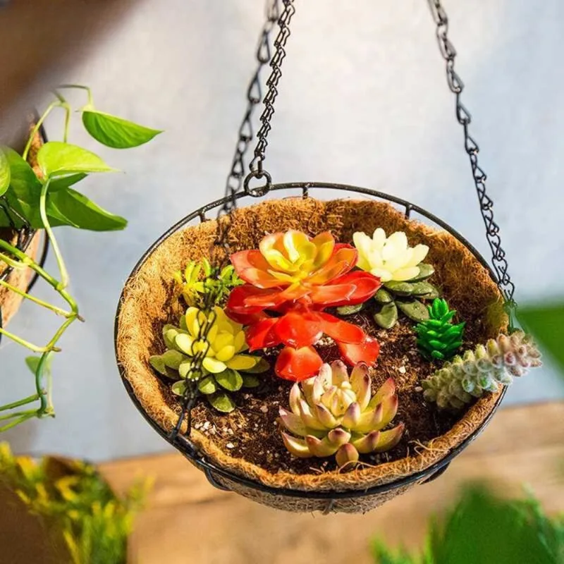 Plant hanger Flower Pot Hanger Garden Decoration Coconut Planter Hanging Baskets Garden Natural Coconut Liners Planters
