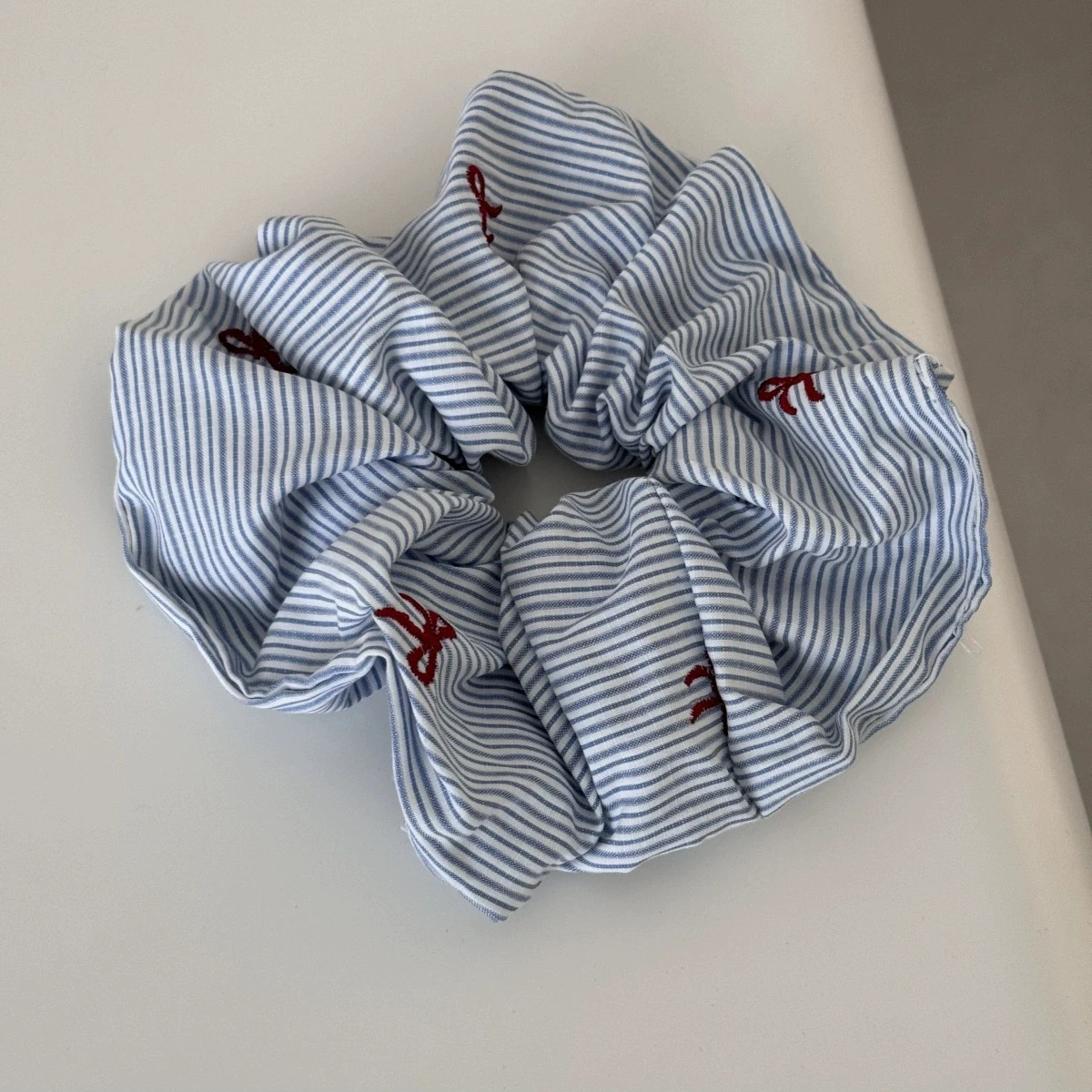 Embroidered Floral Lace Hair Scrunchies and Headbands - Sweet Blue Accessories
