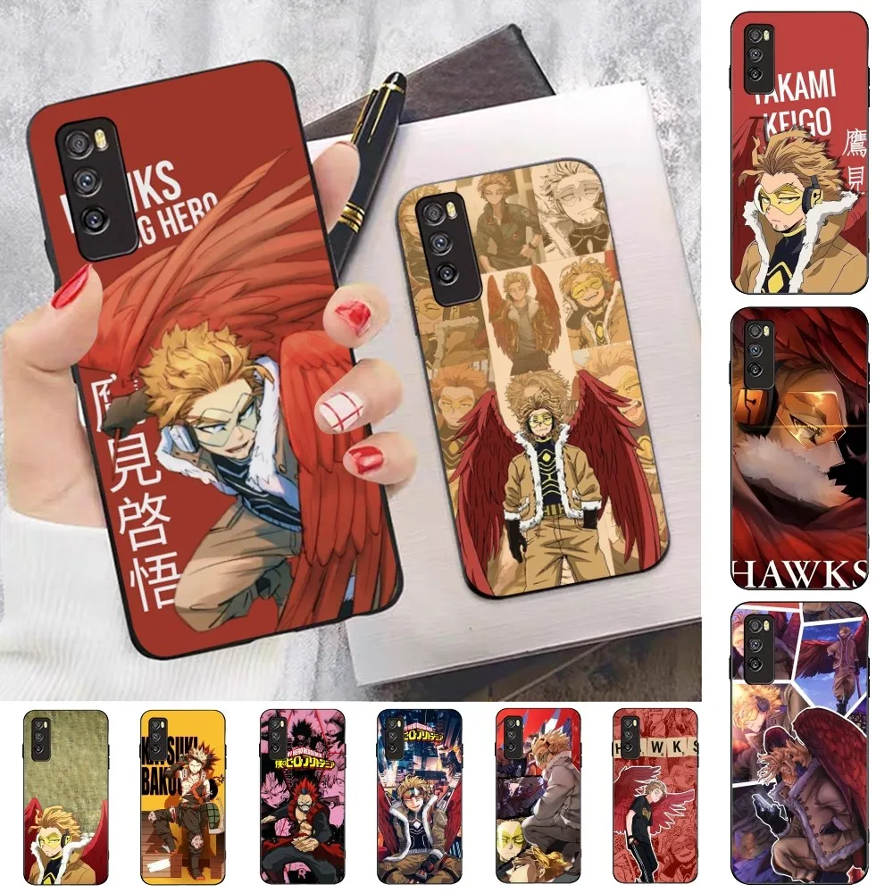 

BNHA Hawks Coat Anime Phone Case For Huawei Honor 10 lite 9 20 7A pro 9X pro 30 pro 50 pro 60 pro 70 pro plus