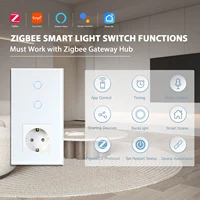 BSEED Zigbee 1/2/3Gang Touch Light Switches 1/2/3Way Tuya Smart Life Alice App Control Plus Normal EU Sockets Neutral Required - Image 3