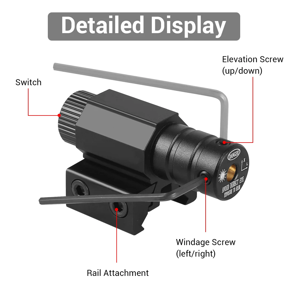 Red Dot Laser Sight Laser Sight Tactical Red Green Dot Laser Sight Scope with 10180 Rechargeable Battery 11mm 20mm Picatinny Rail Mount Rifle Pistol Laser Sight