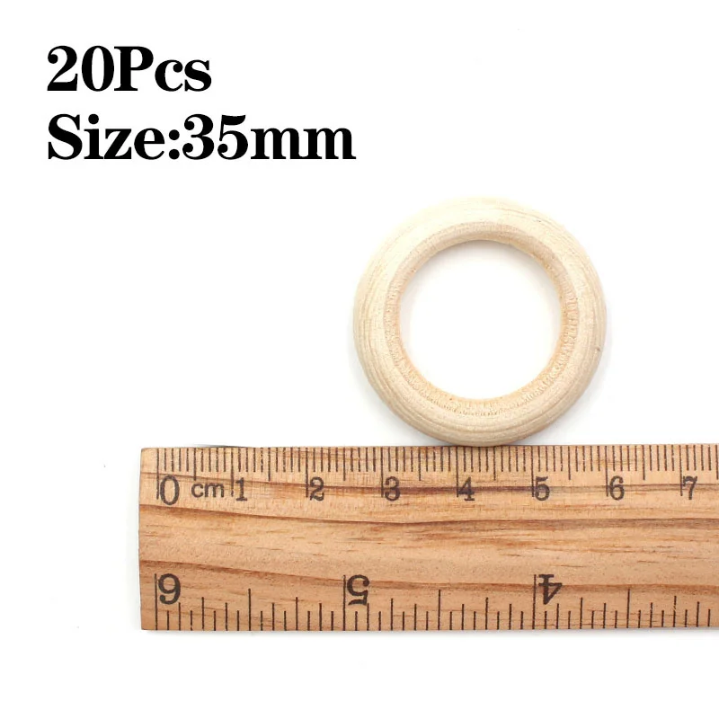 30 Pezzi Anelli In Legno Naturale 60mm - Per Artigianato, Gioielli, Macramè, Decorazioni Fai Da Te - Foto 12
