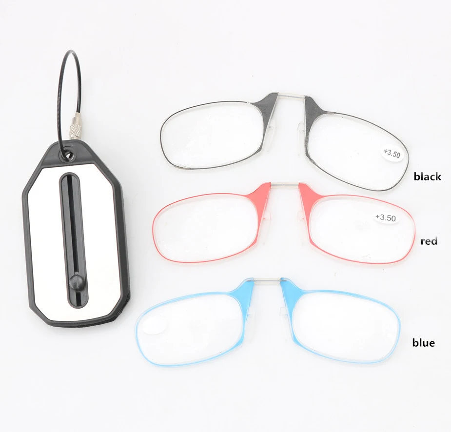 BOYSEEN Neue modische Nasenklammer-Lesebrille mit superleichtem und praktischem Lesen für ältere Menschen, Mini-Clip zum Lesen – Detail 6
