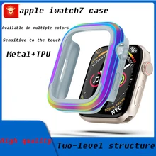 

Matte Case for Apple Watch 45mm 41mm 38mm 42mm 40mm 44mm, Hard PC Bumper Protective Cover Frame for iWatch SE 7 6 5 4 3 2 1