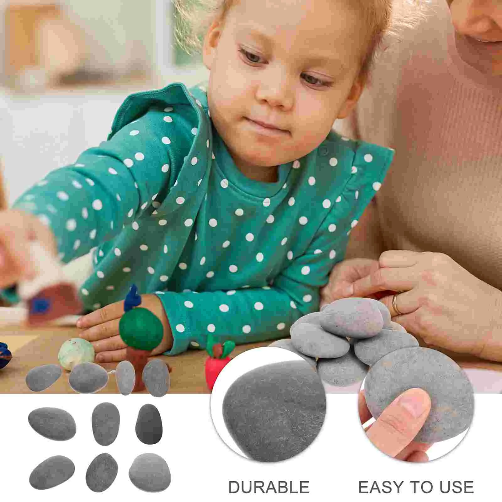 10 Pcs Flat Stones For Crafts Creative Painting Rock Natural Rocks Succulents Pebbles Smooth