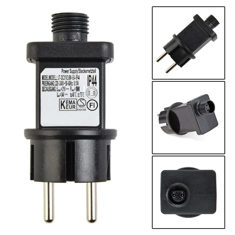 Description Picture 3 of itemLED Fairy Lights Power Supply Adapter Transformer Driver IP44 31V Max 3.6W For Coded 2-pin Connectors Low Voltage String EU
