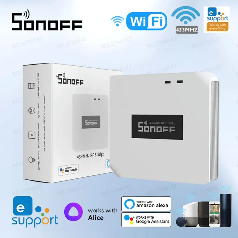 

Sonoff RF Bridge R2 WiFi 433 MHz Replacement Wireless Gateway Smart Home Switch Intelligent Domotica Wi-Fi Remote RF Controller