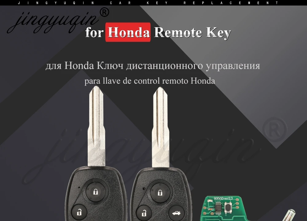 Jingyuqin Für Honda CR-V Civic Accord Odyssey 200 2001 2002 2003 2004 2005 2006 Auto-Fernbedienungsschlüssel G8D-382H-A ID13 Chip 433 MHz – Detail 2
