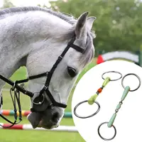 Horse Bit Gear Outdoor Sports Length 127mm Rubber Wrapped Horse Snaffle Bit 2