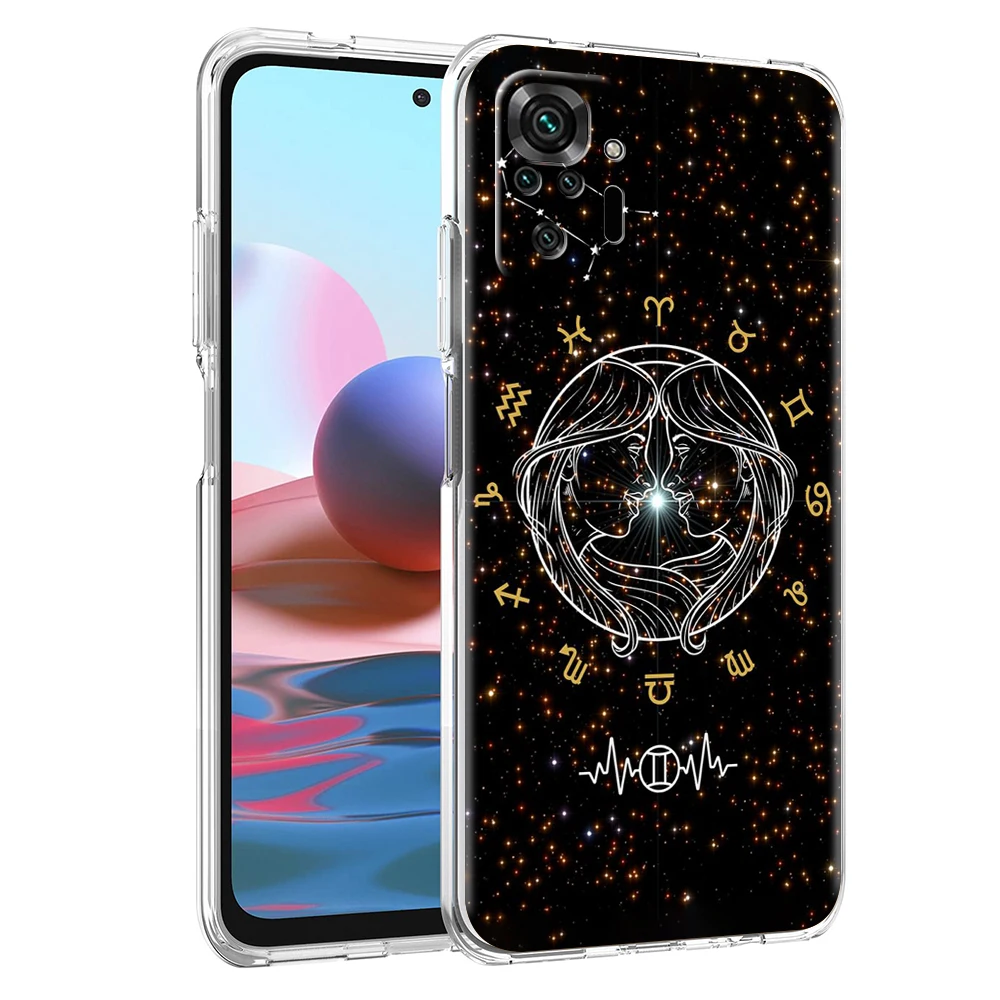Cartoon Sternzeichen Handy hülle Abdeckung für Redmi Note 10 11 12 7 8 8t 9 k40 Gaming 9a 9c Pro plus transparente Silikon hülle Capas Taschen – Detail 6