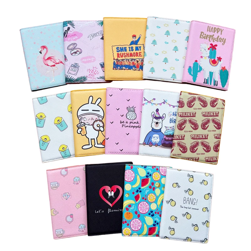 

2024 New Arrived Passport Holders PU Leather Travel Passport Cover for Women Lovers Business Card Case Plane Ticket Card Holder