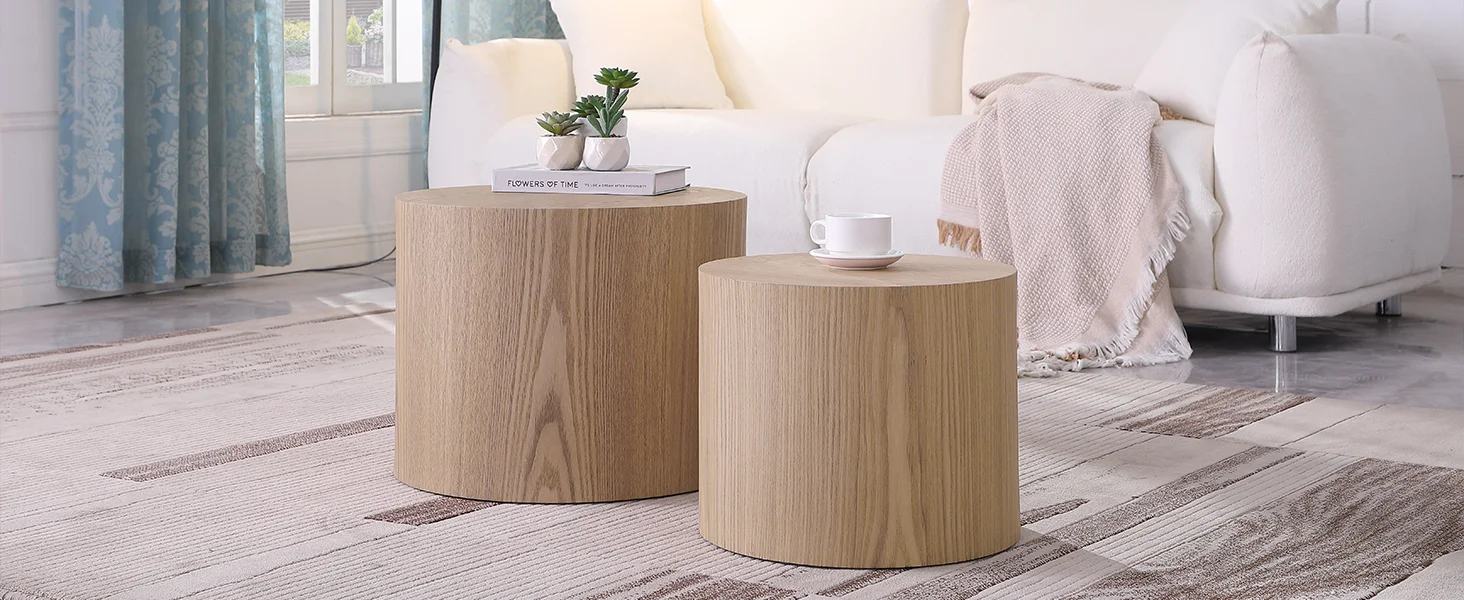 Oak Nesting Coffee Table