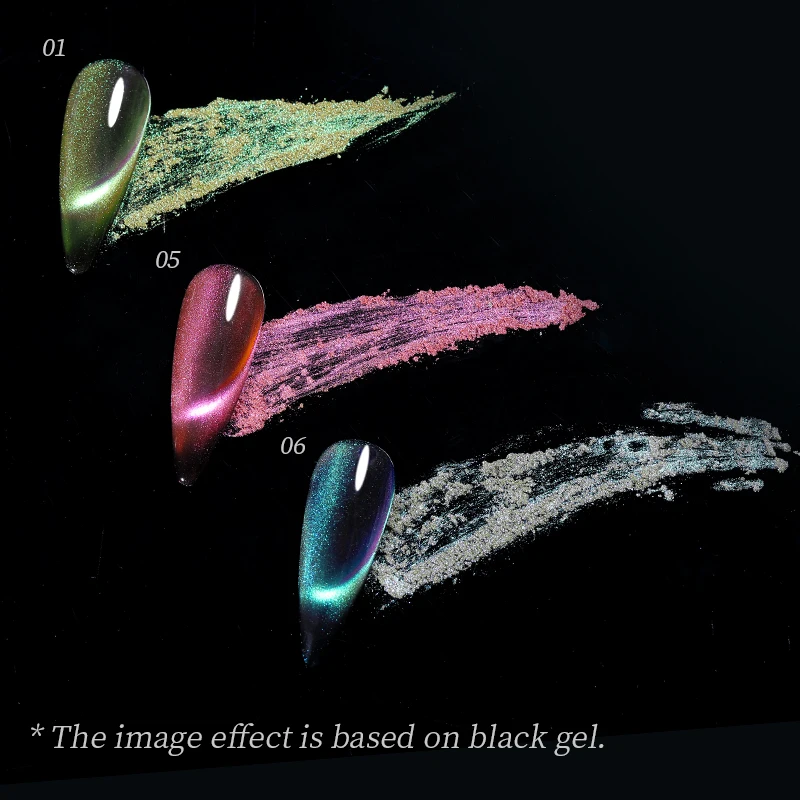 Nail Powder Gel Nail Polish Nail Glitter Nail Pigment Nail Decoration Nail Decorations Nail Powder Set 1Box Cat Magnet Nail Powder Glitter Nail Chameleon Effect Chrome Pigment Dust UV Gel Polish Art Manicure Tools