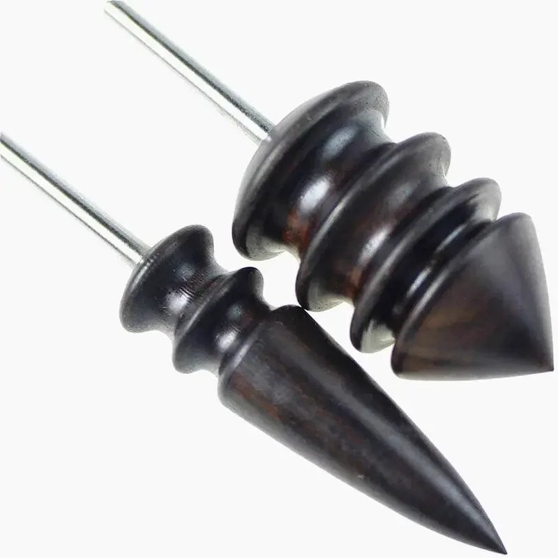 2pcs/set Pointed Tip Leather Burnishing Tool Leather Edge Burnisher Slicker Tool Set Burnishing Wheel of Supplies