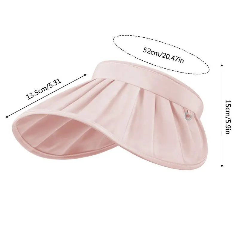 Sun Hats For Women Empty Top Quick Drying Wide Brim Golf Hat Summer Sun Visor Hepburn Style Hat Empty Top Quick Drying Wide