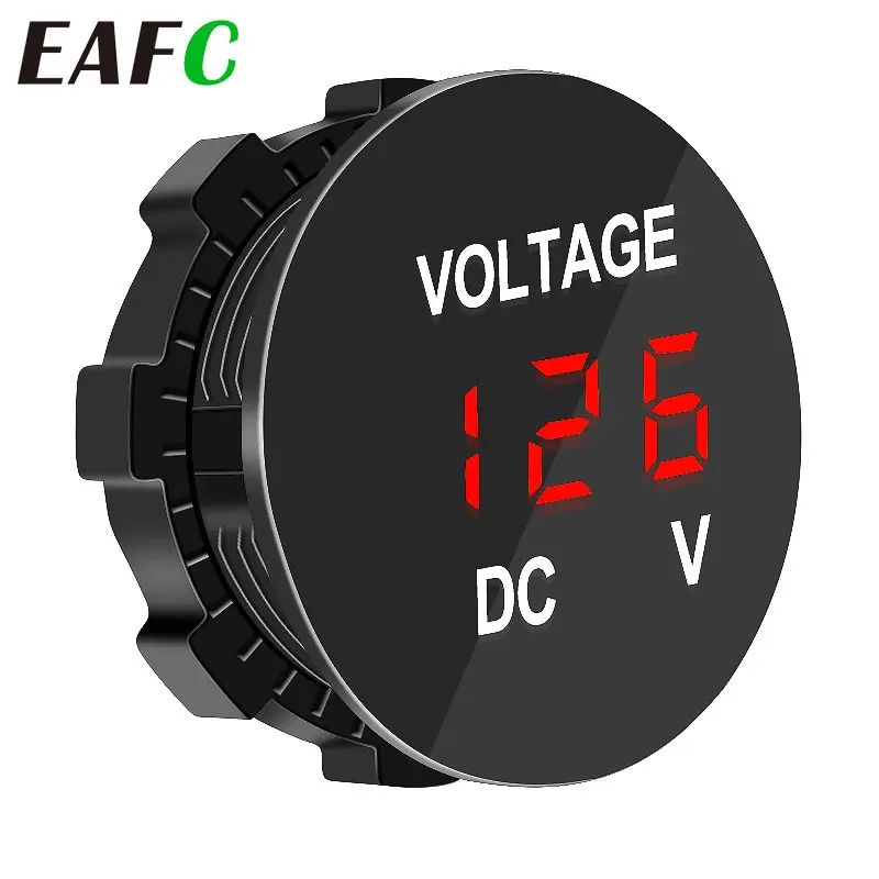 Voltmètre Digital Allume-Cigare 12V/24V - Contrôle Tension Batterie Voiture Moto - Écran LED Lumineux
