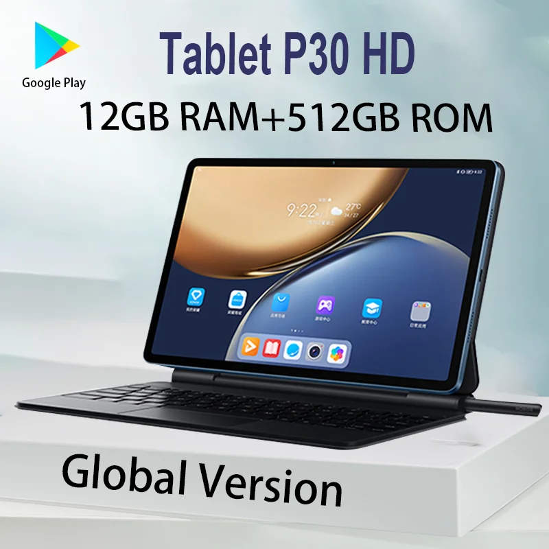 10 inch P30 HD Tablete 12GB RAM 512GB ROM Tablet Android 10.0 Tablette 10 Core WIFI 5G Tablet Dual SIM Tablets PC Global Version tablet computer docks & stands with vehicle mount