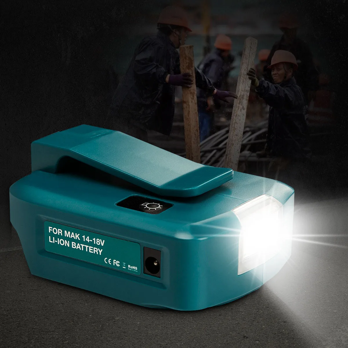 Adapter LED Working Light For Makita 14.4V/18V Li-on Battery BL1830 BL1430 Dual USB Converter with LED Lamp charger adapter power supply adapter battery charger adapter