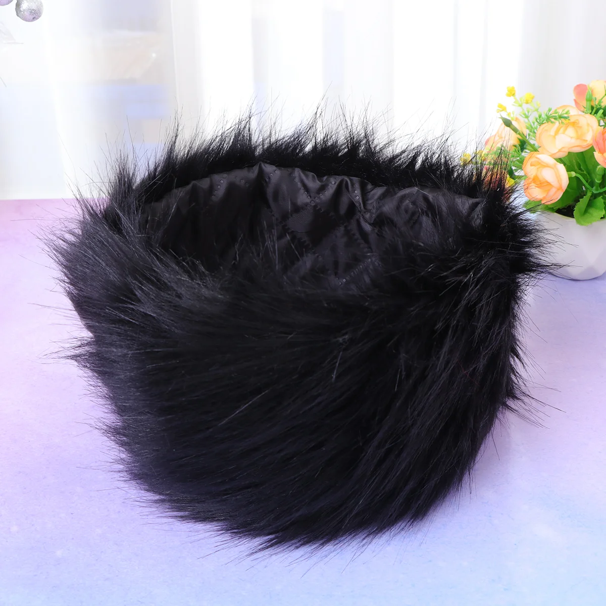 

Girls Headbands Women Headdress Hair Accessories Warm Headwrap Artificial Fur Headwear Caps Women's