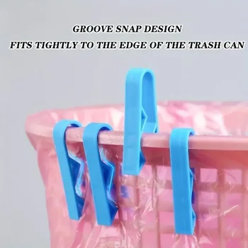 10/20 Innovative Trash Can Clips - Safe and Non Slip Trash Bag Holder, Stylish Divider Side Clips, Convenient for Home Use 1